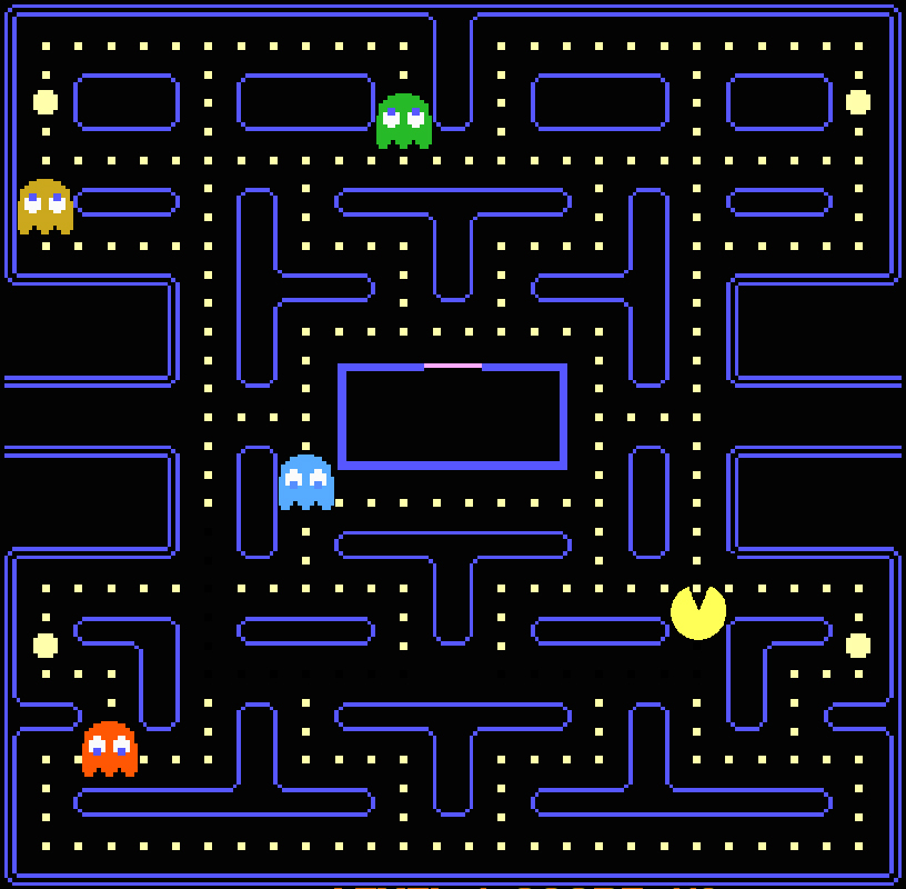  A typical playing screen in the Pac-Man video game (Jones 2013).
